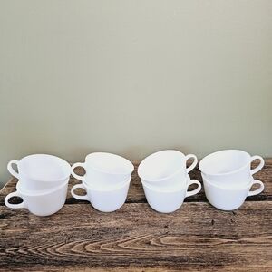 Vintage 1970s PYREX Opal Tea Cup Coffee Mug - set of 8